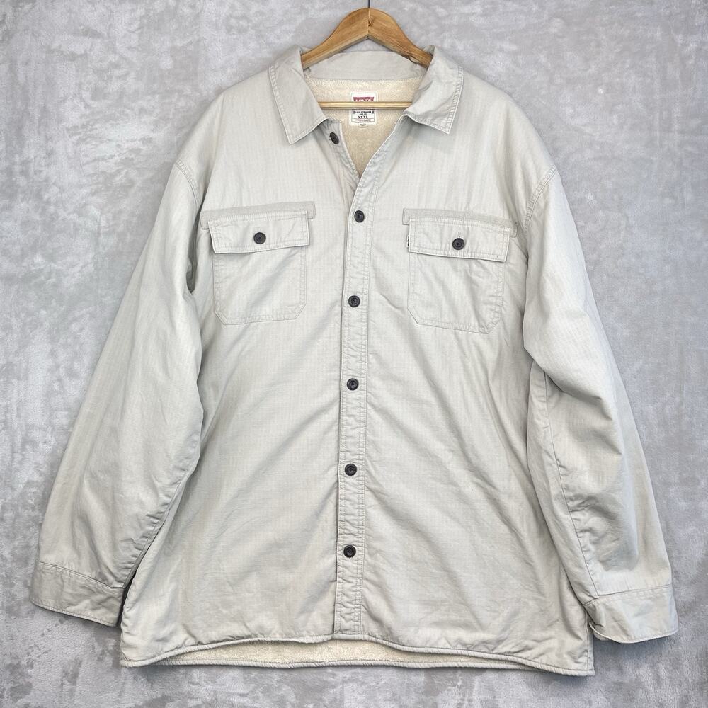 Levi's Sherpa Lined Ripstop Shirt Jacket Shacket Men's 3XL Gorpcore Workwear